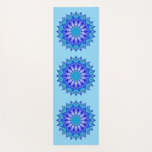 Tapis De Yoga Azure Flower Mandala Yoga Mat (Dos)