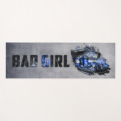 Tapis De Yoga Bad Girl rustique gris bleu (Devant (Horizontal))