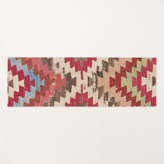 Tapis De Yoga Baklava Chevron Star II // 18e siècle Authentique (Devant (Horizontal))