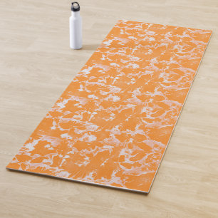 Tapis De Yoga Balayage en marbre orange