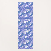 Tapis De Yoga Baleine à bosse monochromatique bleue (Devant)