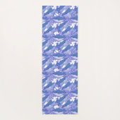 Tapis De Yoga Baleine à bosse monochromatique bleue (Dos)