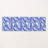 Tapis De Yoga Baleine à bosse monochromatique bleue (Devant (Horizontal))