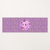 Tapis De Yoga Balle Disco moderne rose rétro violet (Devant (Horizontal))