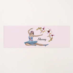 Tapis De Yoga Ballerina en bleu rose personnel