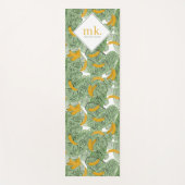 Tapis De Yoga Banane tropicale moderne vert Motif Monogramme (Devant)