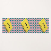 Tapis De Yoga Bande de la casquette jaune Pop Art (Devant (Horizontal))