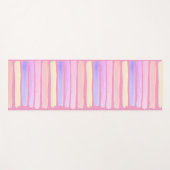 Tapis De Yoga Bande de peinture rose et bleu Reversible Pastel (Devant (Horizontal))