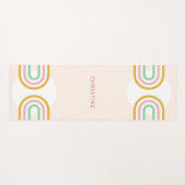 Tapis De Yoga Bandes Arc Arc Arc Rétro Minimales (Devant (Horizontal))