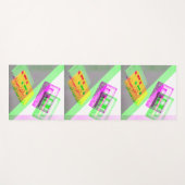 Tapis De Yoga Bandes de cassettes Neon Retro (Devant (Horizontal))
