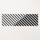 Tapis De Yoga Bandes de croisement noires (Devant (Horizontal))