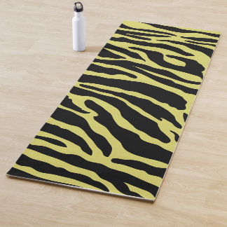 Tapis De Yoga Bandes de Posters de animaux jaunes et noirs