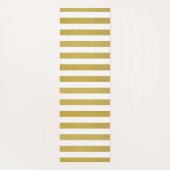 Tapis De Yoga Bandes d'or, Blancs, Motif rayé (Dos)
