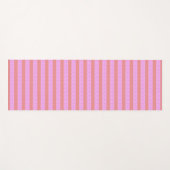 Tapis De Yoga Bandes géométriques roses (Devant (Horizontal))