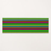 Tapis De Yoga Bandes néon (Devant (Horizontal))