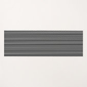 Tapis De Yoga Bandes noires et blanches (Devant (Horizontal))