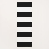 Tapis De Yoga Bandes noires et blanches, Motif rayé, Lignes (Dos)