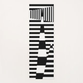 Tapis De Yoga Bandes sur bandes en noir et blanc (Devant)