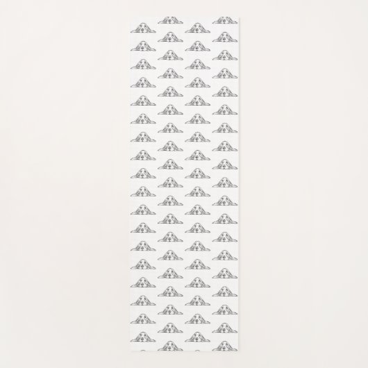 Tapis De Yoga basset blanc (Devant)