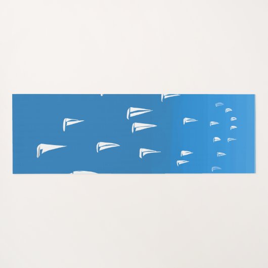 Tapis De Yoga Bateaux à voile en mer bleu profond - Regatta Bate (Dos (Horizontal))
