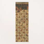 Tapis De Yoga Batik Kawung vintage indonésien à motif rustique (Devant)