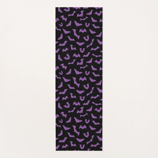 Tapis De Yoga Bats noirs violets (Devant)