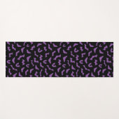 Tapis De Yoga Bats noirs violets (Devant (Horizontal))