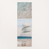 Tapis De Yoga Beach Sea Sand Rocks (Devant)
