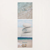 Tapis De Yoga Beach Sea Sand Rocks (Dos)