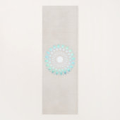 Tapis De Yoga Beau bleu turquoise Lotus Mandala (Dos)