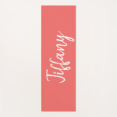 Tapis De Yoga Beau corail et blanc (Devant)