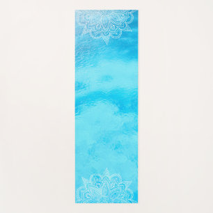 Tapis De Yoga Beau Mer Bleu couleur Mandala Yoga Mat