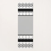 Tapis De Yoga Beau Motif noir & blanc (Dos)