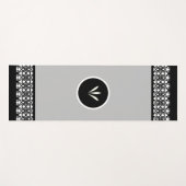 Tapis De Yoga Beau Motif noir & blanc (Devant (Horizontal))