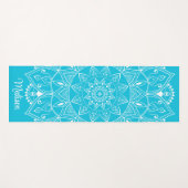 Tapis De Yoga Beau nom bleu Mandala (Devant (Horizontal))