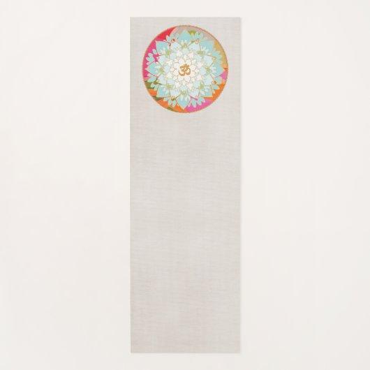 Tapis De Yoga Beau Om Lotus Mandala (Devant)