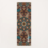 Tapis De Yoga Beau Tons Terre Turquoise Bleu Brown Mandala (Devant)