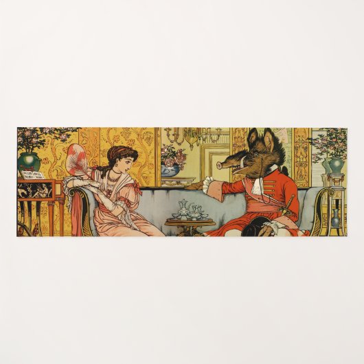 Tapis De Yoga Beauté Beast Classic Fairy Tale Caractères (Devant (Horizontal))
