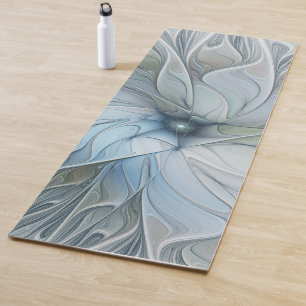 Tapis De Yoga Beauté élégante Art fractal abstrait moderne Fleur