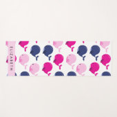 Tapis De Yoga Beaux Baleines, Motif De Baleines, Votre Nom (Devant (Horizontal))