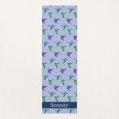 Tapis De Yoga Beaux colibris sur Sky Blue (Devant)