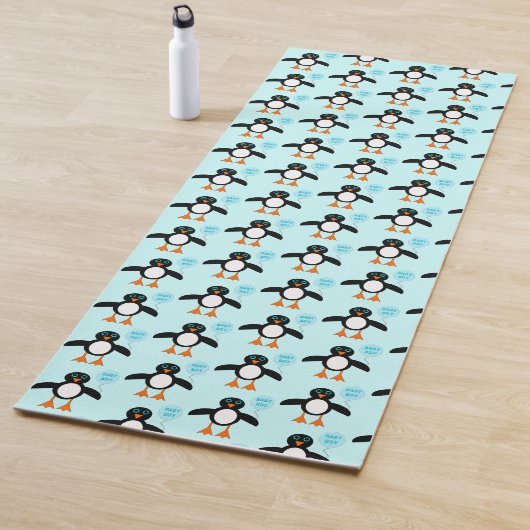 Tapis De Yoga Bébé Bleu mignon Garçon Pingouin Yoga Mat (En situation)