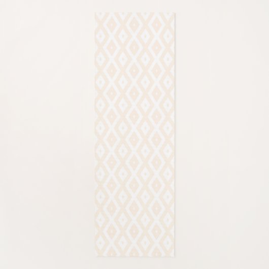 Tapis De Yoga Beige and white diamond pattern (Devant)