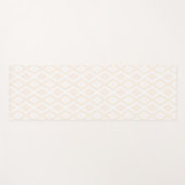 Tapis De Yoga Beige and white diamond pattern (Devant (Horizontal))