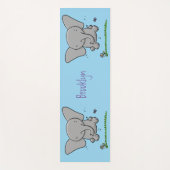 Tapis De Yoga Belle adorable dessin d'éléphant bébé (Devant)