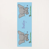Tapis De Yoga Belle adorable dessin d'éléphant bébé (Dos)