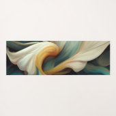 Tapis De Yoga Belle couleur Turquoise et crème Couleur perles Ab (Dos (Horizontal))