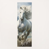 Tapis De Yoga Belle équestre blanche (Devant)