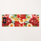 Tapis De Yoga Belle florale (Devant (Horizontal))
