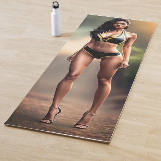 Tapis De Yoga Belle mannequin fille pour Yoga Mat